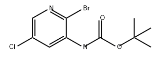 Carbamic acid, N-(2-bromo-5-chloro-3-pyridinyl)-, 1,1-dimethylethyl ester Structure