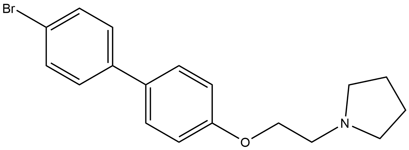 1-[2-[(4'-Bromo[1,1'-biphenyl]-4-yl)oxy]ethyl]pyrrolidine Structure