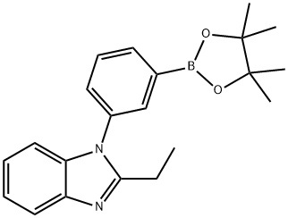 2-ethyl-1-(3-(4,4,5,5-tetramethyl-1,3,2-dioxaborolan-2-yl)phenyl)-1H-benzo[d]imidazole Structure