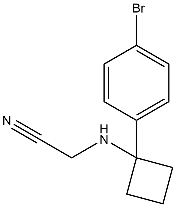 2-1-(4-Bromophenyl)cyclobutylaminoacetonitrile Structure