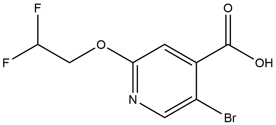 5-Bromo-2-(2,2-difluoroethoxy)-4-pyridinecarboxylic acid Structure