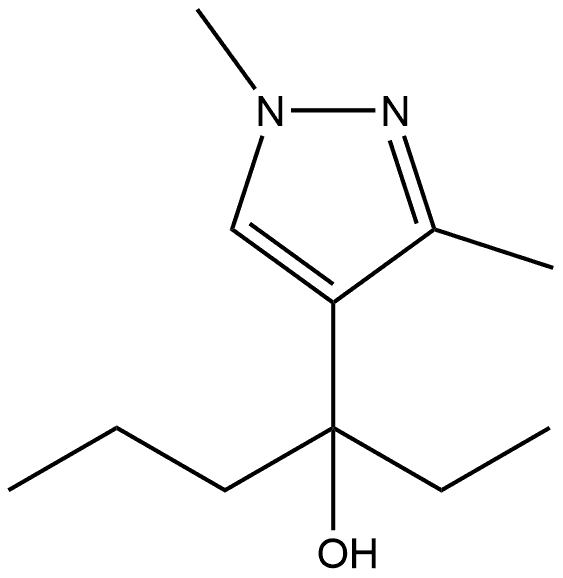 α-Ethyl-1,3-dimethyl-α-propyl-1H-pyrazole-4-methanol 구조식 이미지