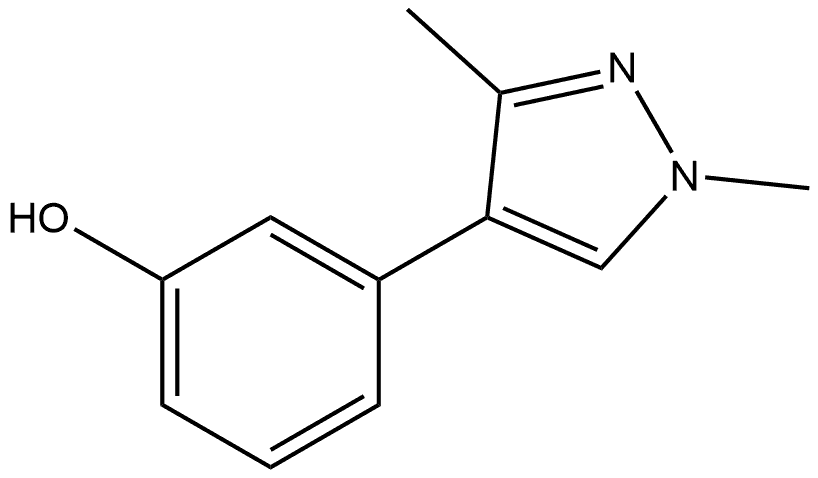 3-(1,3-Dimethyl-1H-pyrazol-4-yl)phenol Structure