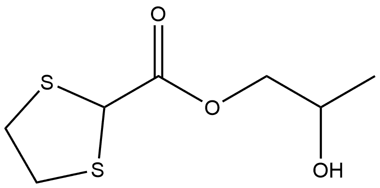 2-Hydroxy-propyl 1,3-dithiolane-2-carboxylate Structure