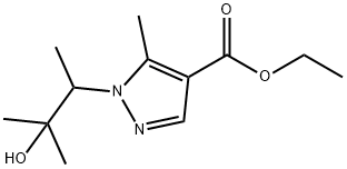 1H-Pyrazole-4-carboxylic acid, 1-(2-hydroxy-1,2-dimethylpropyl)-5-methyl-, ethyl ester Structure