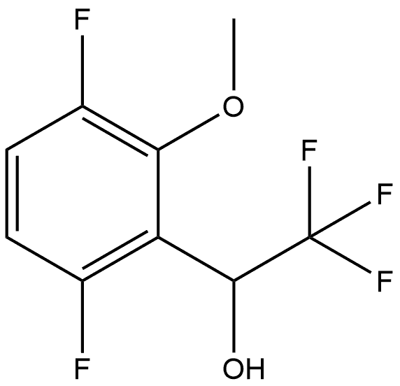 3,6-Difluoro-2-methoxy-α-(trifluoromethyl)benzenemethanol 구조식 이미지