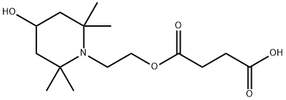 Butanedioic acid, 1-[2-(4-hydroxy-2,2,6,6-tetramethyl-1-piperidinyl)ethyl] ester Structure