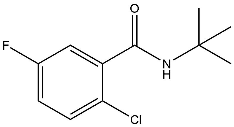 2-Chloro-N-(1,1-dimethylethyl)-5-fluorobenzamide Structure