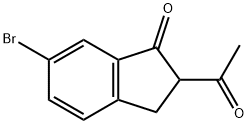 2-Acetyl-6-bromo-2,3-dihydroinden-1-one Structure