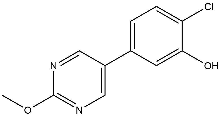 2-Chloro-5-(2-methoxy-5-pyrimidinyl)phenol Structure