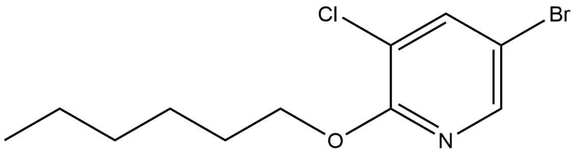 5-Bromo-3-chloro-2-(hexyloxy)pyridine Structure