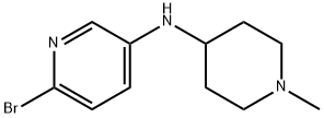 3-Pyridinamine, 6-bromo-N-(1-methyl-4-piperidinyl)- 구조식 이미지