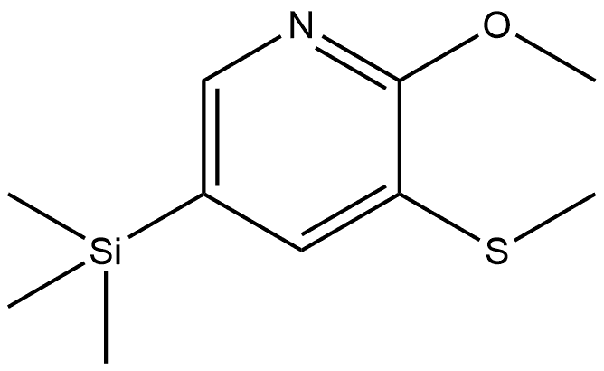 2-Methoxy-3-(methylthio)-5-(trimethylsilyl)pyridine Structure