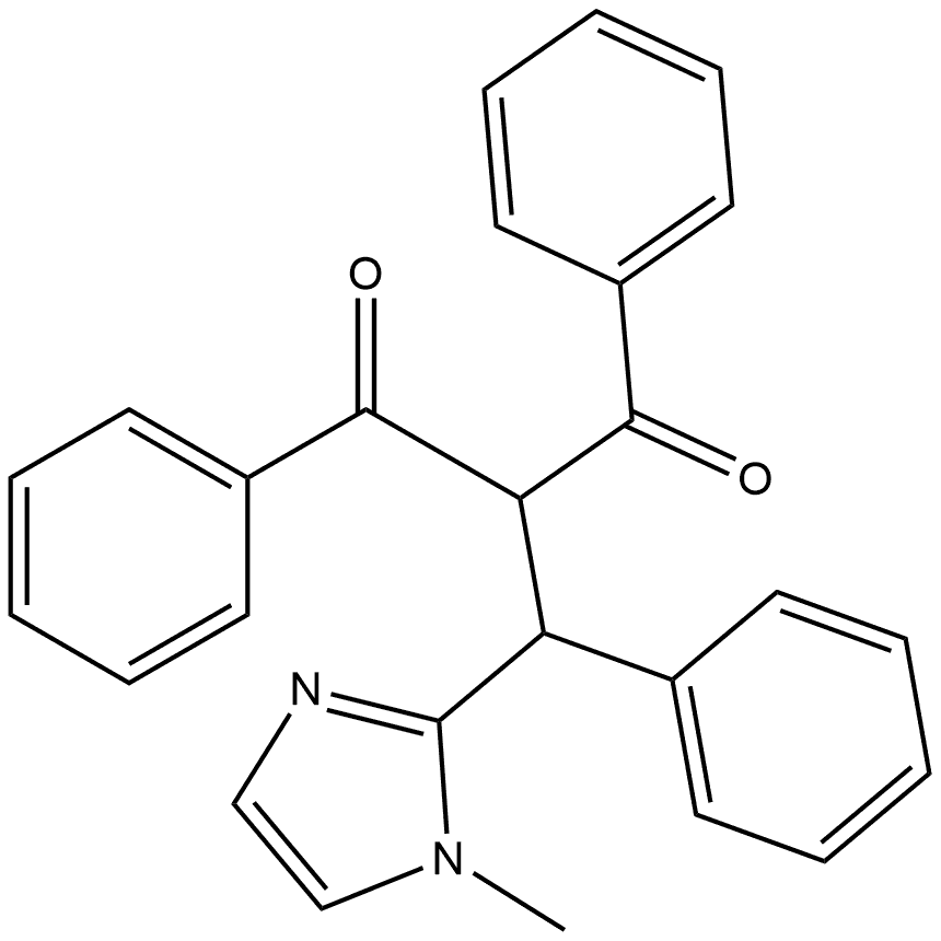 2-[(1-Methyl-1H-imidazol-2-yl)phenylmethyl]-1,3-diphenyl-1,3-propanedione Structure