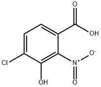 Benzoic acid, 4-chloro-3-hydroxy-2-nitro- Structure