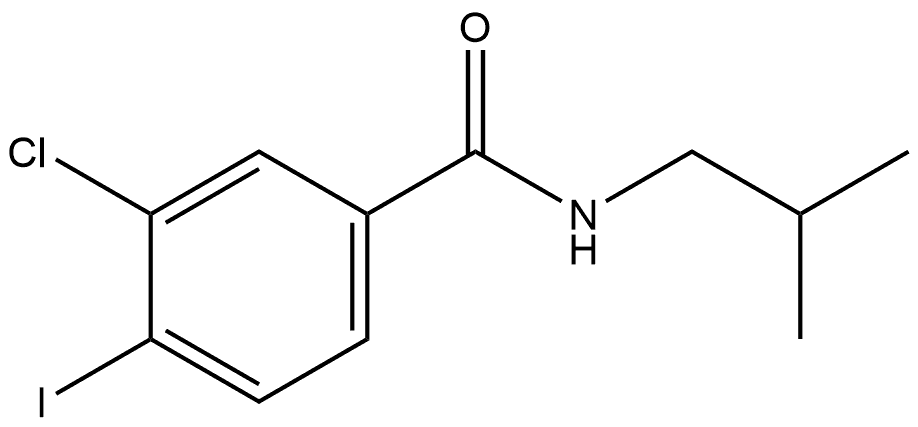 3-Chloro-4-iodo-N-(2-methylpropyl)benzamide Structure