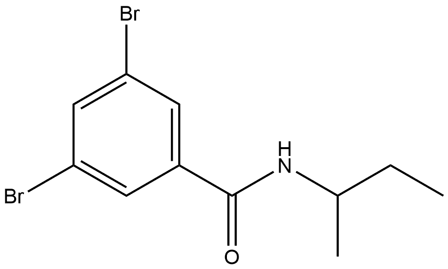 3,5-Dibromo-N-(1-methylpropyl)benzamide Structure