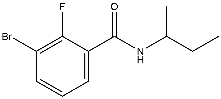 3-Bromo-2-fluoro-N-(1-methylpropyl)benzamide Structure