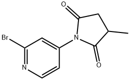 1-(2-Bromopyridin-4-yl)-3-methylpyrrolidine-2,5-dione Structure