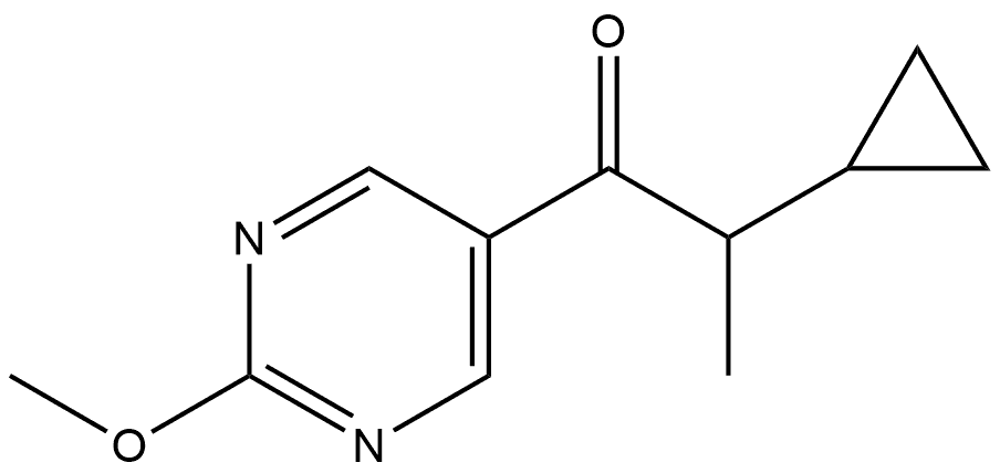 2-Cyclopropyl-1-(2-methoxy-5-pyrimidinyl)-1-propanone Structure