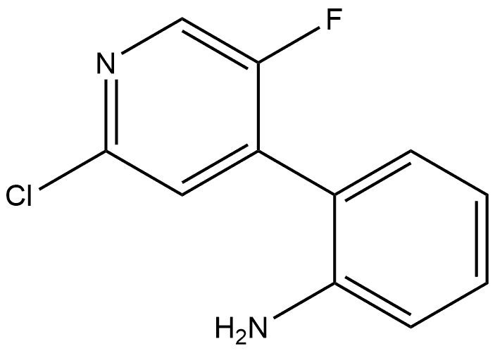 2-(2-Chloro-5-fluoro-4-pyridinyl)benzenamine Structure