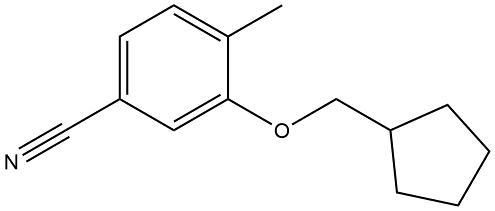 3-(Cyclopentylmethoxy)-4-methylbenzonitrile Structure