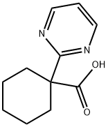 Cyclohexanecarboxylic acid, 1-(2-pyrimidinyl)- Structure