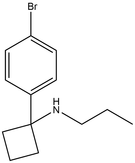 1-(4-Bromophenyl)-N-propylcyclobutanamine Structure