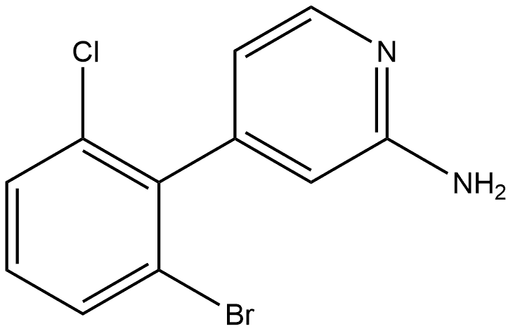 4-(2-Bromo-6-chlorophenyl)-2-pyridinamine Structure