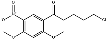 1-Pentanone, 5-chloro-1-(2,4-dimethoxy-5-nitrophenyl)- Structure