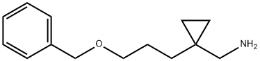 1-{1-[3-(benzyloxy)propyl]cyclopropyl}methanamine Structure