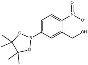 Benzenemethanol, 2-nitro-5-(4,4,5,5-tetramethyl-1,3,2-dioxaborolan-2-yl)- Structure