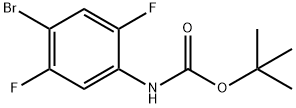 Carbamic acid, N-(4-bromo-2,5-difluorophenyl)-, 1,1-dimethylethyl ester Structure