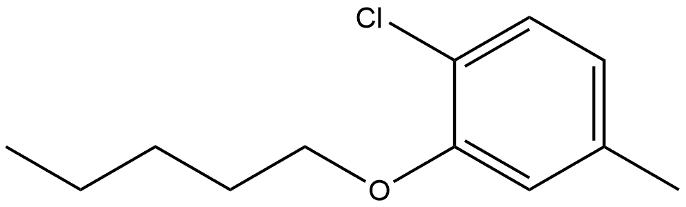 Benzene, 1-chloro-4-methyl-2-(pentyloxy)- Structure