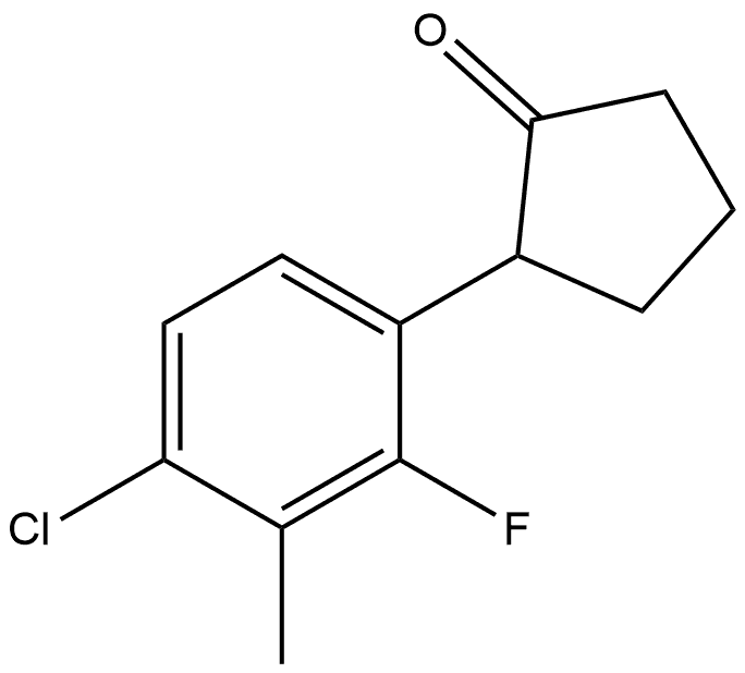 2-(4-Chloro-2-fluoro-3-methylphenyl)cyclopentanone Structure