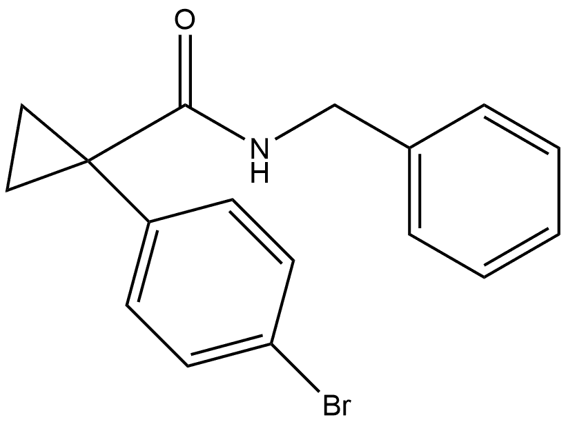 1-(4-Bromophenyl)-N-(phenylmethyl)cyclopropanecarboxamide Structure