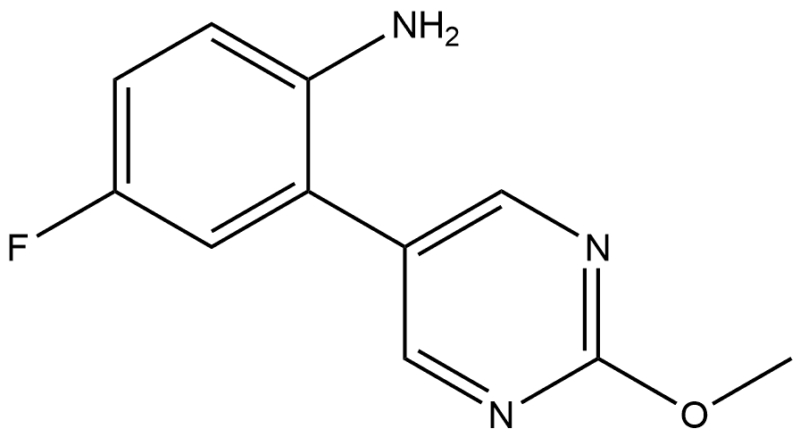 4-Fluoro-2-(2-methoxy-5-pyrimidinyl)benzenamine Structure