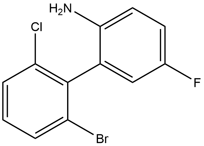 2'-Bromo-6'-chloro-5-fluoro[1,1'-biphenyl]-2-amine Structure