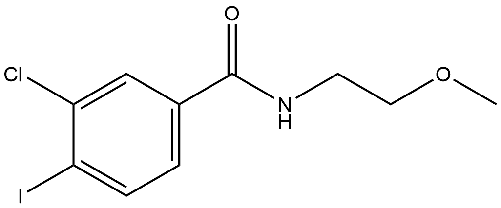 3-Chloro-4-iodo-N-(2-methoxyethyl)benzamide Structure