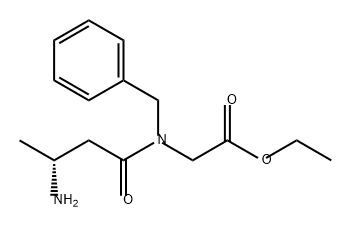 Glycine, N-[(3R)-3-amino-1-oxobutyl]-N-(phenylmethyl)-, ethyl ester Structure