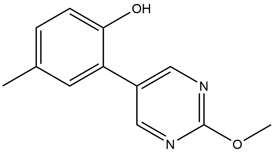 2-(2-Methoxy-5-pyrimidinyl)-4-methylphenol 구조식 이미지