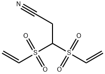 Propanenitrile, 3,3-bis(ethenylsulfonyl)- Structure