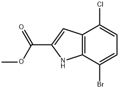 methyl 7-bromo-4-chloro-1H-indole-2-carboxylate Structure