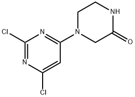 2-Piperazinone, 4-(2,6-dichloro-4-pyrimidinyl)- Structure