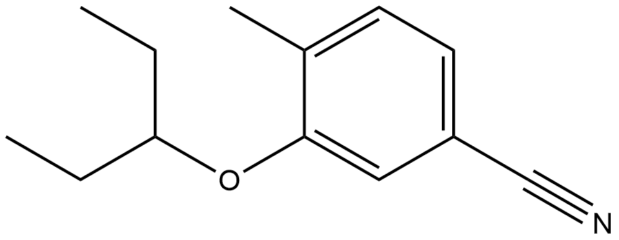 3-(1-Ethylpropoxy)-4-methylbenzonitrile Structure