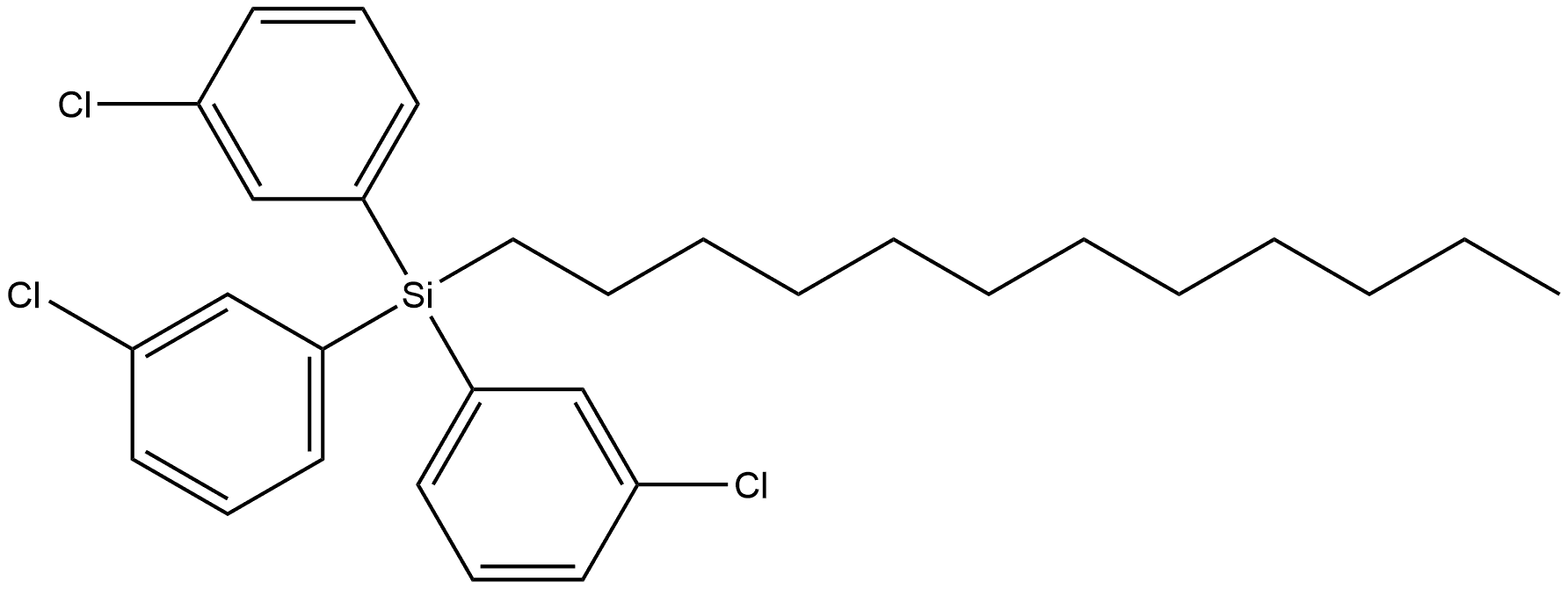 Tris(3-chlorophenyl)(dodecyl)silane Structure