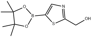 2-Thiazolemethanol, 5-(4,4,5,5-tetramethyl-1,3,2-dioxaborolan-2-yl)- 구조식 이미지