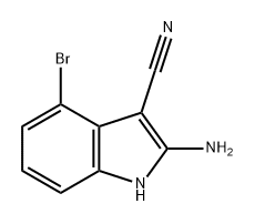 1H-Indole-3-carbonitrile, 2-amino-4-bromo- 구조식 이미지