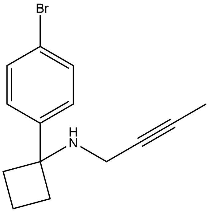 1-(4-Bromophenyl)-N-2-butyn-1-ylcyclobutanamine Structure