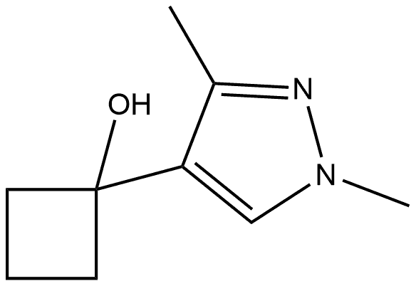 1-(1,3-Dimethyl-1H-pyrazol-4-yl)cyclobutanol Structure